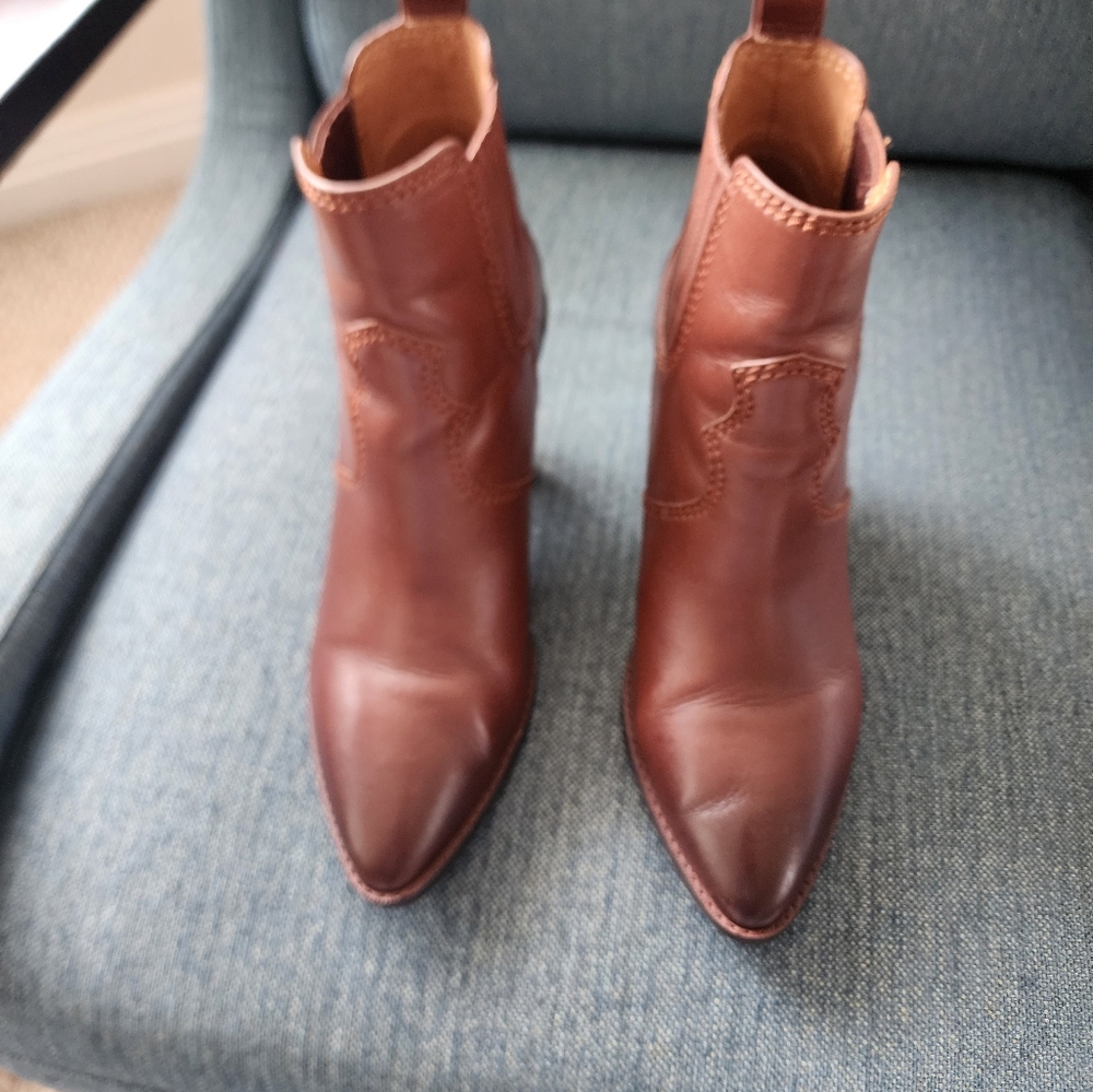 Brown Leather Ankle Boots